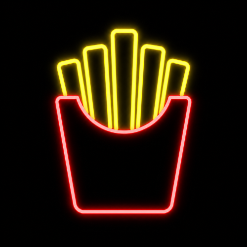 super neony neon led frytki
