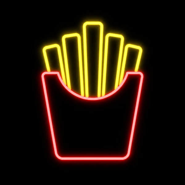 super neony neon led frytki