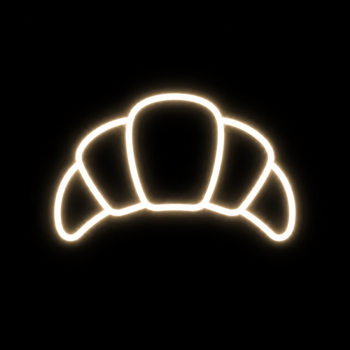 super neony neon led croissant