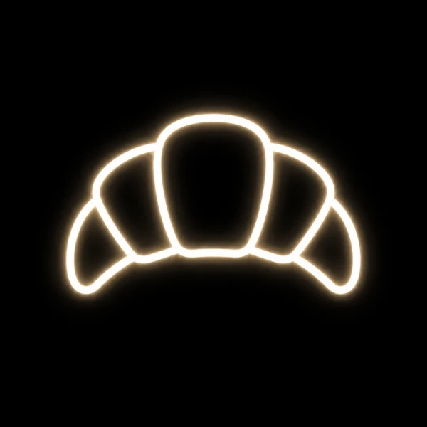 super neony neon led croissant