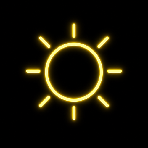 super neony neon led słońce