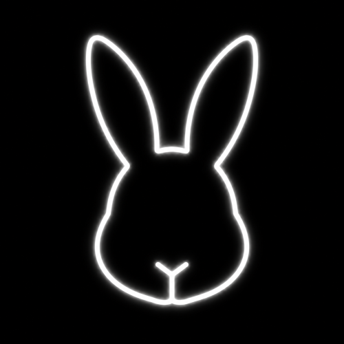 super neony neon led królik