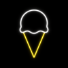 super neony neon led lód gałka lodziarnia