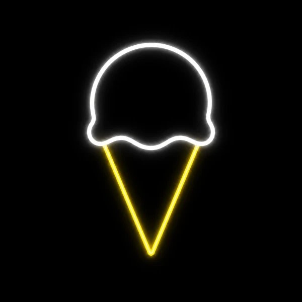 super neony neon led lód gałka lodziarnia
