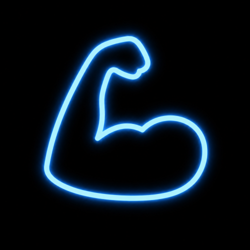 super neony neon led biceps ręka łapa