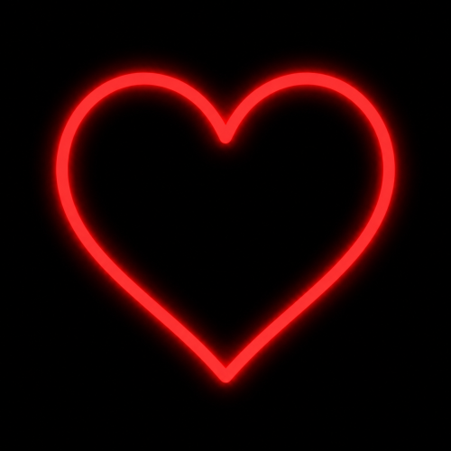 super neony neon led serce serduszko