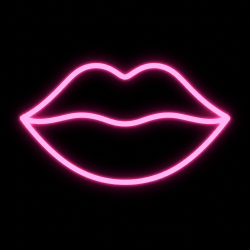 super neony neon led usta wargi