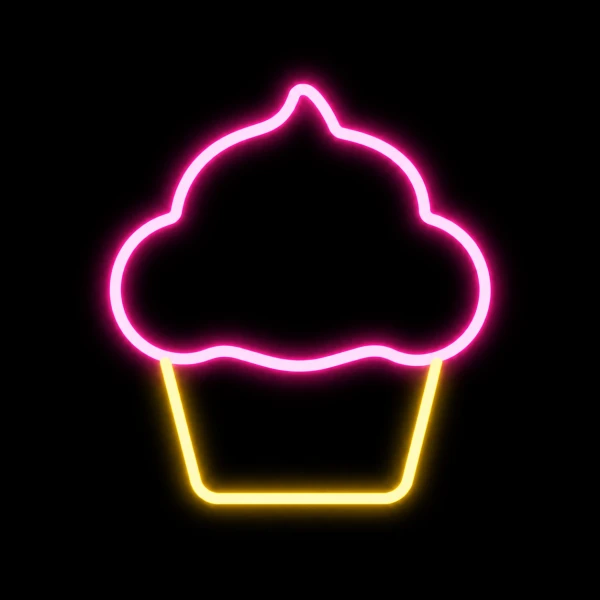 super neony neon led słodka babeczka