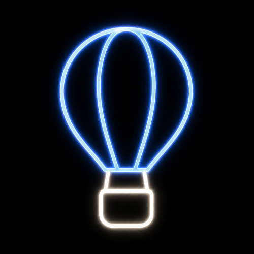 super neony neon led balon latający