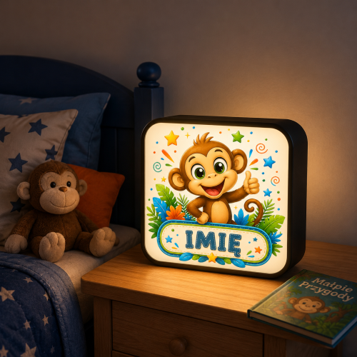 LUMIBOX dekoracyjny, pomysł na prezent, lampka dekoracyjna led z własnym wzorem zdjęciem napisem