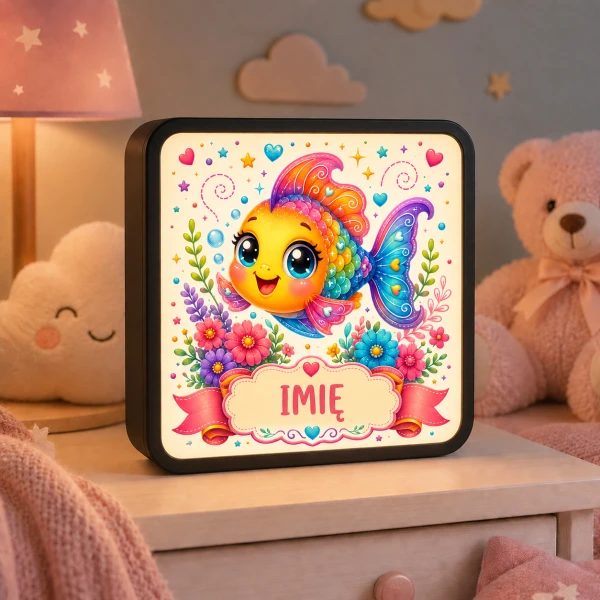LUMIBOX dekoracyjny, pomysł na prezent, lampka dekoracyjna led z własnym wzorem zdjęciem napisem