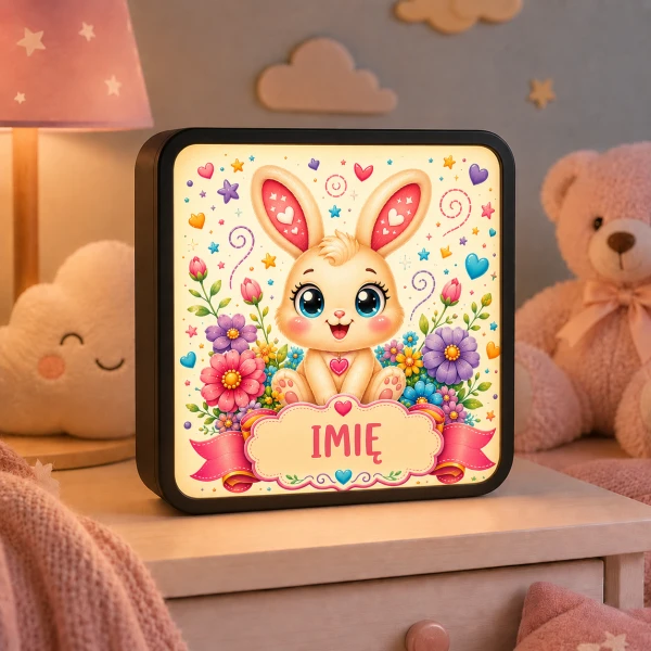 LUMIBOX dekoracyjny, pomysł na prezent, lampka dekoracyjna led z własnym wzorem zdjęciem napisem