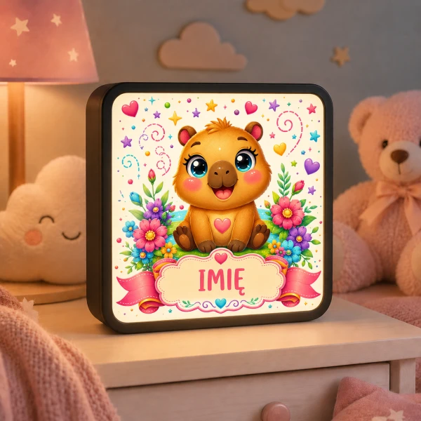 LUMIBOX dekoracyjny, pomysł na prezent, lampka dekoracyjna led z własnym wzorem zdjęciem napisem