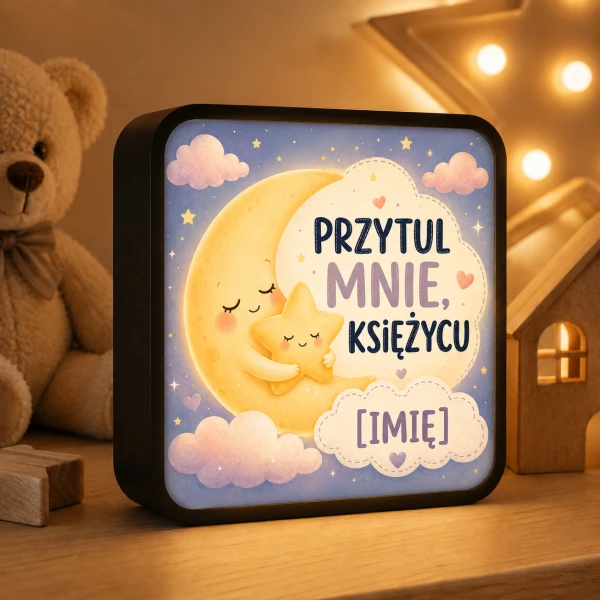 LUMIBOX dekoracyjny, pomysł na prezent, lampka dekoracyjna led z własnym wzorem zdjęciem napisem