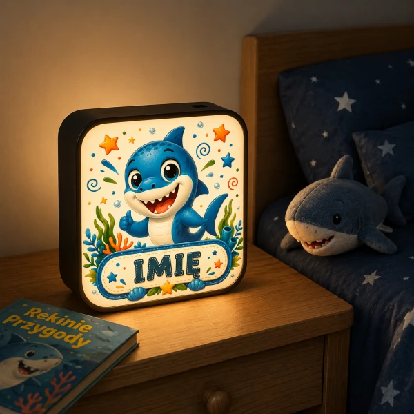 LUMIBOX dekoracyjny, pomysł na prezent, lampka dekoracyjna led z własnym wzorem zdjęciem napisem