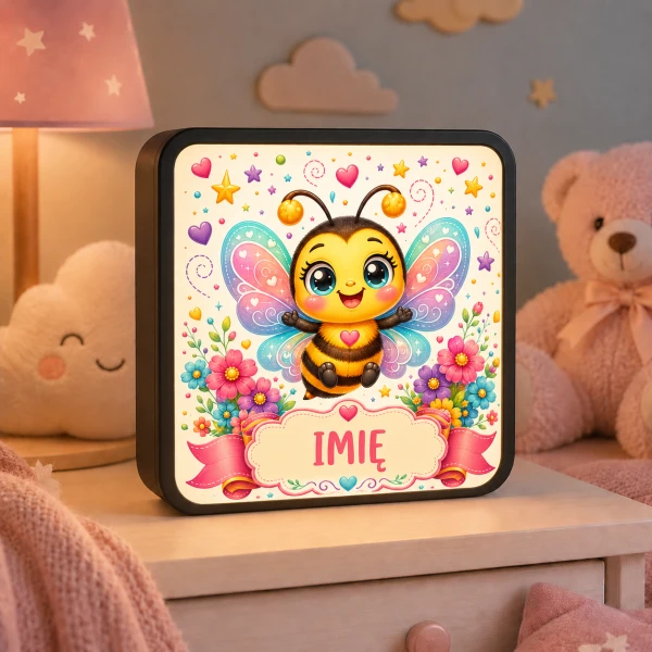 LUMIBOX dekoracyjny, pomysł na prezent, lampka dekoracyjna led z własnym wzorem zdjęciem napisem