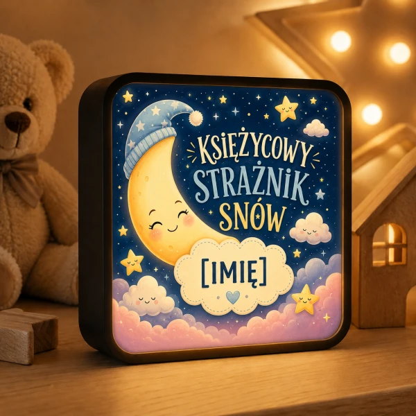 LUMIBOX dekoracyjny, pomysł na prezent, lampka dekoracyjna led z własnym wzorem zdjęciem napisem