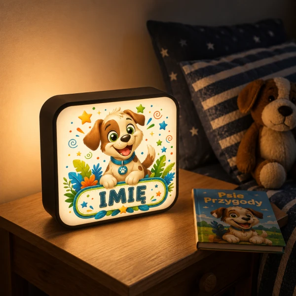 LUMIBOX dekoracyjny, pomysł na prezent, lampka dekoracyjna led z własnym wzorem zdjęciem napisem