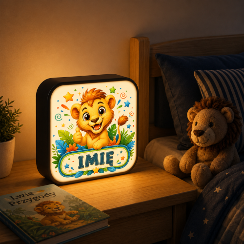 LUMIBOX dekoracyjny, pomysł na prezent, lampka dekoracyjna led z własnym wzorem zdjęciem napisem