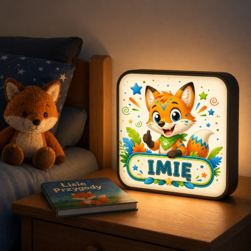 LUMIBOX dekoracyjny, pomysł na prezent, lampka dekoracyjna led z własnym wzorem zdjęciem napisem