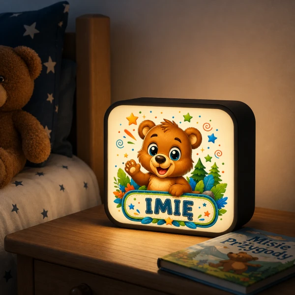 LUMIBOX dekoracyjny, pomysł na prezent, lampka dekoracyjna led z własnym wzorem zdjęciem napisem