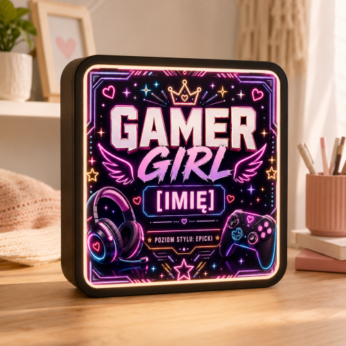 LUMIBOX dekoracyjny, pomysł na prezent, lampka dekoracyjna led z własnym wzorem zdjęciem napisem