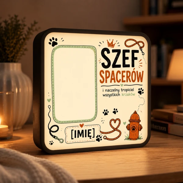 LUMIBOX dekoracyjny, pomysł na prezent, lampka dekoracyjna led z własnym wzorem zdjęciem napisem