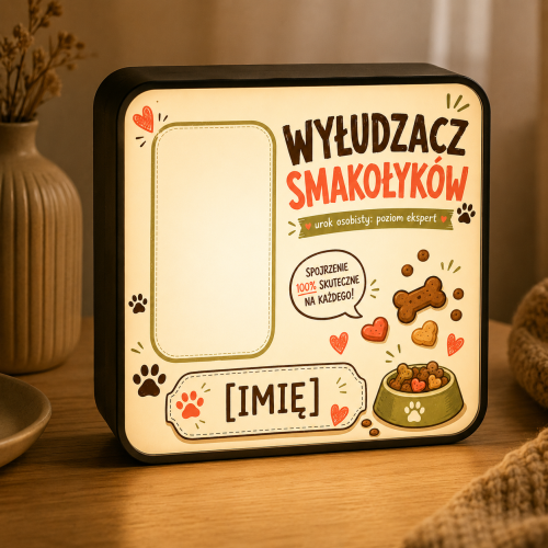 LUMIBOX dekoracyjny, pomysł na prezent, lampka dekoracyjna led z własnym wzorem zdjęciem napisem