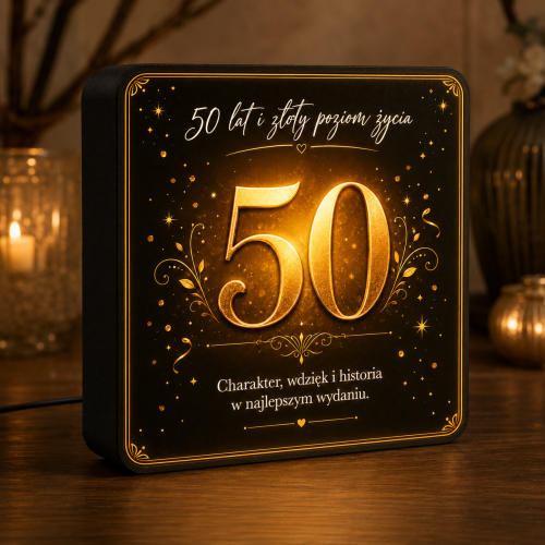 LUMIBOX dekoracyjny, pomysł na prezent, lampka dekoracyjna led z własnym wzorem zdjęciem napisem