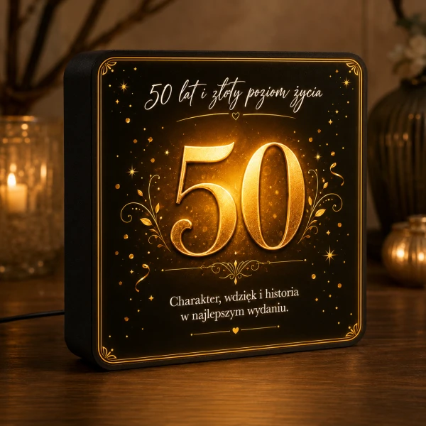 LUMIBOX dekoracyjny, pomysł na prezent, lampka dekoracyjna led z własnym wzorem zdjęciem napisem